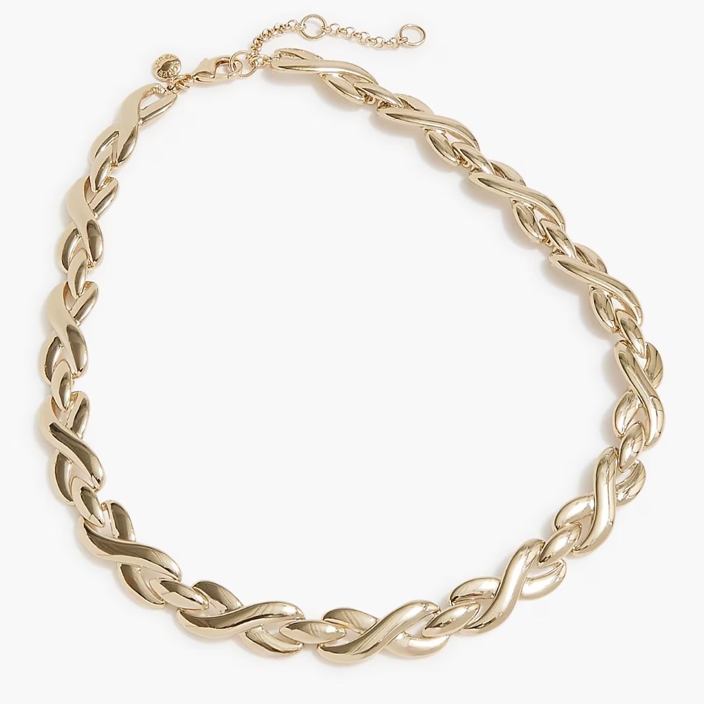 J Crew Gold Braided Statement NecklaceNwt 33$